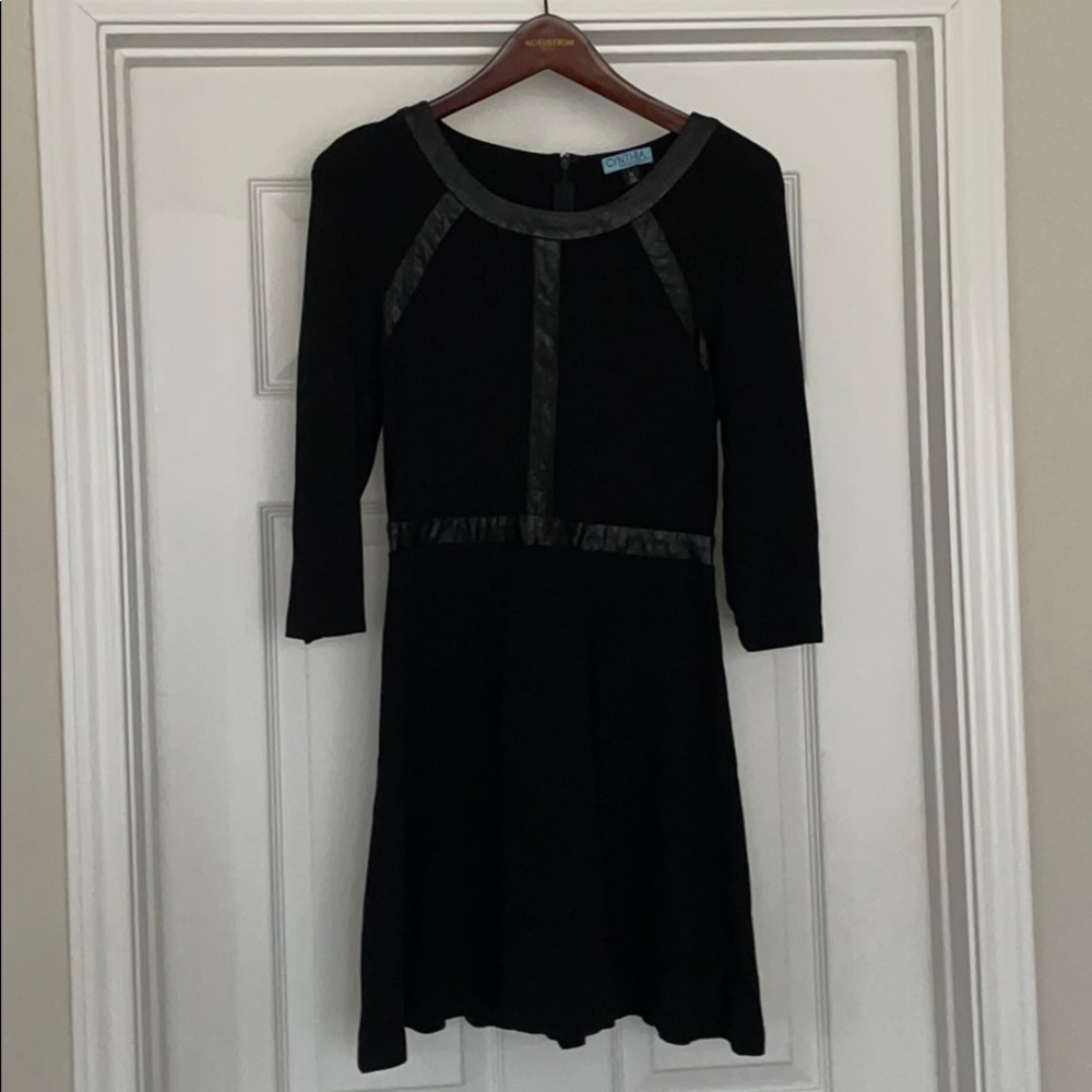 Cynthia Rowley black a-line swing dress size S
